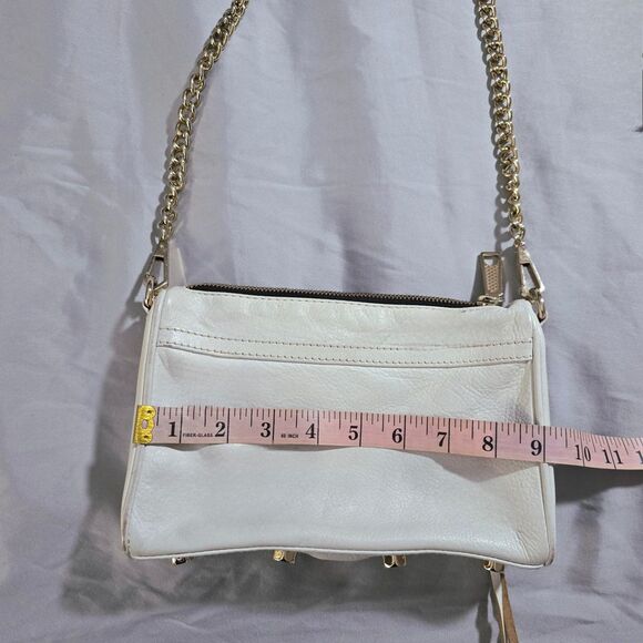 REBECCA MINKOFF WHITE LEATHER CROSSBODY PURSE - Picture 7 of 12